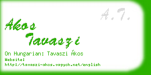 akos tavaszi business card